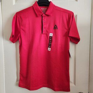 Reebok Red Short Sleeve Performance Polo Shirt Mens S